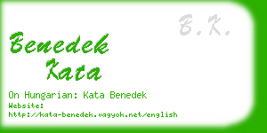 benedek kata business card